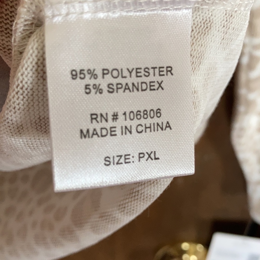 Emily Daniels top cheetah print mockneck top PL - Picture 14 of 17